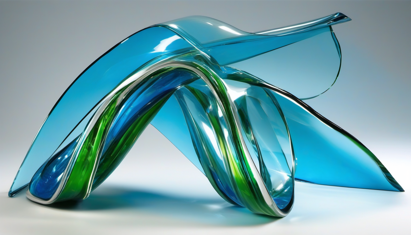 Abstract growth visual — rising blue chart shapes